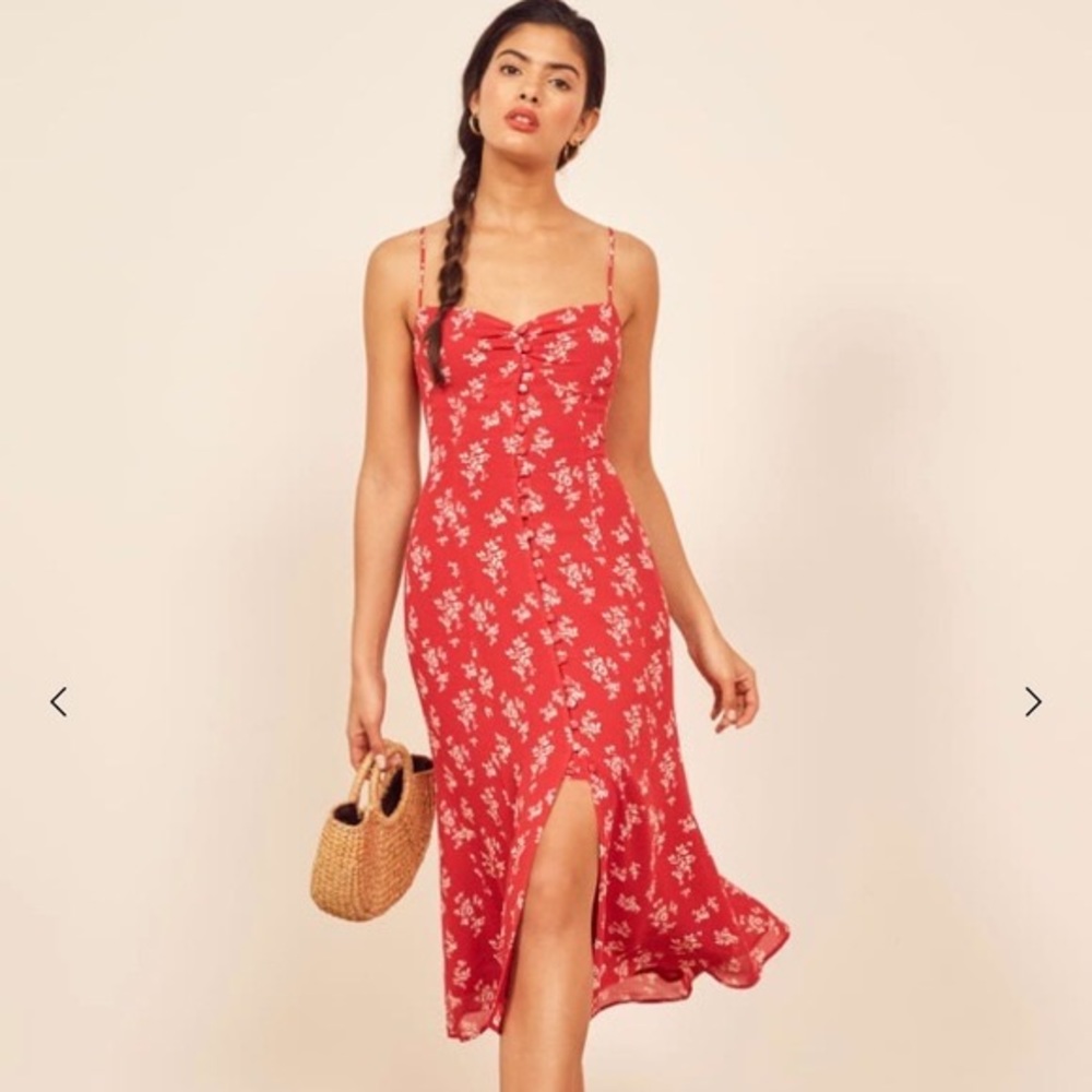 Reformation Cybill Midi Dress size 10
